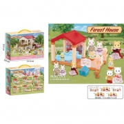 Іграшковий будиночок з флоксовими тваринами