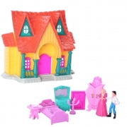 Іграшковий будиночок з меблями і фігурками