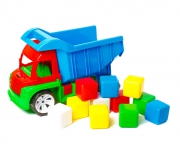 Іграшкова вантажівка "Алекс" з кубиками
