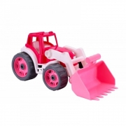 Игрушечный трактор розовый