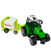 Іграшковий трактор з причепом сівалкою