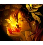 Картина алмазами "Фея огня"