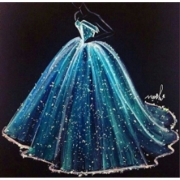Картина алмазами "Весільна сукня"