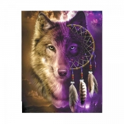 Картина алмазами "Тотем волка" на подрамнике