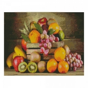 Картина алмазами "Ящик з фруктами" 50 * 40 см