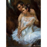 Картина алмазами на подрамнике "Артисты балета"