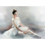Картина алмазами на подрамнике "Балерина"