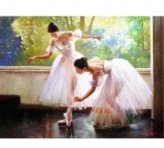 Картина алмазами на подрамнике "Балерины"