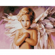 Картина алмазами на подрамнике "Девочка-ангел"