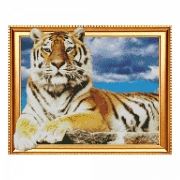 Картина алмазами на подрамнике "Гордый тигр"