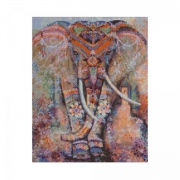 Картина алмазами на подрамнике "Индийский слон"