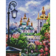 Картина алмазами на підрамнику "Київ золотоверхий навесні"