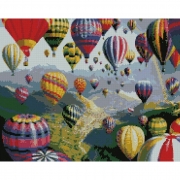 Картина алмазами на подрамнике "Воздушные шары"