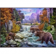 Картина алмазами на подрамнике "Медведи"