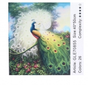 Картина алмазами на подрамнике "Павлин"