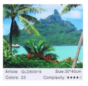 Картина алмазами на подрамнике "Тропики"