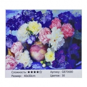 Картина алмазами на підрамнику "Квіти"