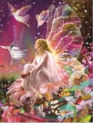 Картина алмазами на подрамнике "Цветочная фея"