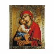 Картина алмазами с подрамником "Донская икона Божией Матери"