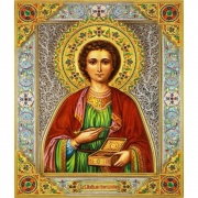 Картина алмазами з підрамником ікона "Св. Цілитель Пантелеймон"
