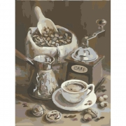 Картина для росписи по номерам "Аромат утреннего кофе"