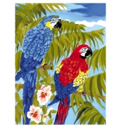 Картина на полотні "Папуги Ара" за номерами