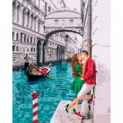 Картина на холсте по номерам "Влюбленные в Венеции"