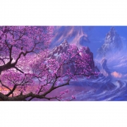 Картина на підрамнику алмазами "Пурпуровий Схід"