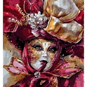 Картина на полотне по номерам "Тайный Венецианский карнавал" в коробке