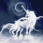 Картина за номерами "Білий єдиноріг"