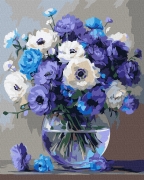 Картина по номерам "Букет голубых цветов"