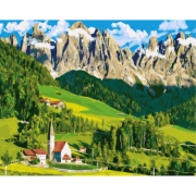Картина за номерами "Будиночок в Альпах"