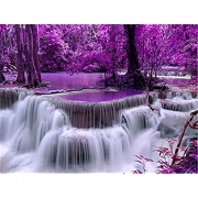 Картина по номерам "Фиолетовый водопад" в коробке