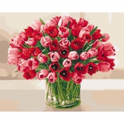 Картина по номерам "Жгучие тюльпаны"