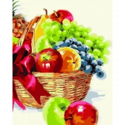 Картина по номерам "Корзинка фруктов"