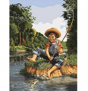 Картина по номерам "Маленький рыбак"