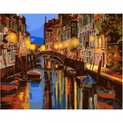 Картина по номерам "Ночной канал Венеции"