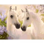 Картина по номерам "Пара лошадей"