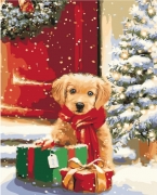 Картина по номерам "Подарок на Рождество"