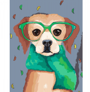 Картина за номерами "Пес в окулярах"