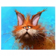 Картина за номерами "Смішний рудий кіт"