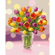 Картина за номерами "Сонячні тюльпани"