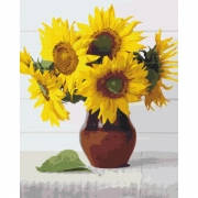 Картина по номерам "Солнце-цветы"
