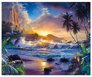 Картина за номерами "Тропічний пейзаж" в коробці