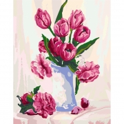 Картина за номерами "Квіти у вазі"