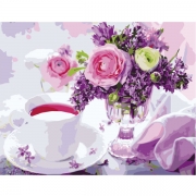 Картина по номерам "Утренний чай"