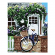 Картина по номерам "Велосипед на крыльце"