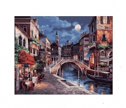 Картина по номерам "Венеция ночью" в коробке