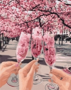 Картина по номерам "Весна в бокалах"