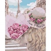 Картина по номерам "Влюблённая в Париж"